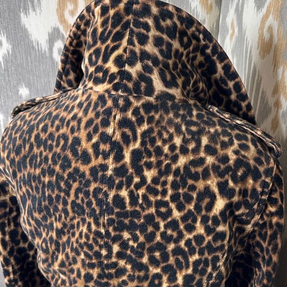 Ralph Lauren Denim & Supply Leopard Print Velvet Moto Jacket - Picture 11 of 16